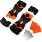 Beijiyi - grattoir pour plaque vitrocramique avec poigne souple + 10 pice lames mtallique vitres ...
