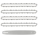 Beijiyi - guide de 40cm avce 4 chanes de trononneuses, 57 maillons / entraineurs, pas de 3 / 8', jauge ...