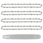 Beijiyi - guide de 40cm avce 4 cha�nes de tron�onneuses, 57 maillons / entraineurs, pas de 3 / 8', jauge ...