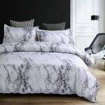 Housse de couette, 2 pièces ensemble de parure couettes imprimée marbre géométrique moderne (1 housse ... Housse de couette, 2 pièces ensemble de parure couettes imprimée marbre géométrique moderne (1 housse ...