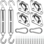 Kit de fixation pour voile d'ombrage, 304 kit de matriel de pare, pour carr voile d'ombrage, toile ...