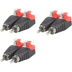 Beijiyi - mle adaptateur connecteur rca prise presse, rca mle vers av ressort presse pour haut - parleur ...