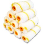 Beijiyi - pack 10 manchons mini rouleaux pattes de lapin rayes jaune polyamide 11 cm peinture plinthes ...