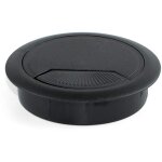 Beijiyi - passe - cbles rond encastrable de 60mm pour table de bureau, plastique, noir, lot de 20