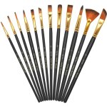 Beijiyi - pinceau acrylique - stylo  pointe lisse en nylon fine art fine art - pour la peinture acrylique ...