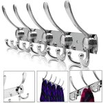 Beijiyi - porte manteau mural en acier inoxydable, pat�res pour manteaux serviettes peignoirs (argent, ...