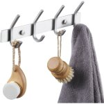 Beijiyi - porte manteau salle de bain porte manteau metal mural 4 crochets patre murale salle de bain ...