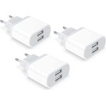 Beijiyi - prise usb, 3 - pack 2. 4a / 5v chargeur, 2 port secteur adaptateur tlphone embout ficher ...