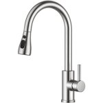Beijiyi - robinet cuisine, mitigeur cuisine, pivotant  360 d'vier  arc lev pulvrisateur escamotable ...