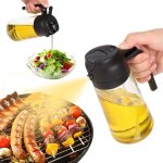Beijiyi - spray huile cuisine, 2 en 1 vaporisateur huile 470ml, pulverisateur huile cuisine verre, pulv�risate ...