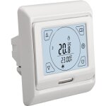 Thermostat d'ambiance, 7 jours cran lcd programmable, ac230v 16a, pour chauffage au sol lectrique blanc ...