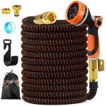 Beijiyi - tuyau arrosage extensible 15m, tuyaux d'arrosage embout 10 modes pistolet, 3 / 4' 1 / 2' raccord ...
