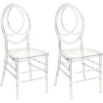 Beliani - lot de 2 chaises en plastique moderne salle  manger transparent midway