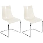 Beliani - lot de 2 chaises de salle à manger moderne en plastique blanc cassé marshall Beliani - lot de 2 chaises de salle à manger moderne en plastique blanc cassé marshall