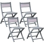Beliani - lot de 4 chaises en plastique de salle � manger int�rieur ext�rieur sans accoudoirs pliantes ...