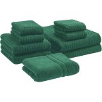 Beliani - lot de 9 serviettes de bain en coton tapis linge de bain vert atai