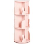 Bibliothque rotative  3 niveaux en mdf en forme de lapin chambre enfant rose pastel caney