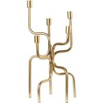 Beliani - bougeoir pour 5 bougies minimaliste en métal accessoire décoratif doré porrtela Beliani - bougeoir pour 5 bougies minimaliste en métal accessoire décoratif doré porrtela