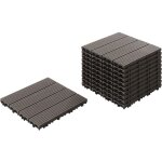 Beliani - caillebotis composite wpc à emboîtement résistant aux intempéries dalles de terrasse gris graphite ... Beliani - caillebotis composite wpc à emboîtement résistant aux intempéries dalles de terrasse gris graphite ...