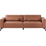 Beliani - canapé 3 places hauteur du dossier réglable rembourré en cuir pu marron ange Beliani - canapé 3 places hauteur du dossier réglable rembourré en cuir pu marron ange