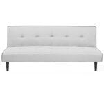 Beliani - canap lit clic clac 3 places en tissu gris clair pour salon au style scandinave