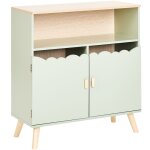 Beliani - commode en bois de pin mdf meuble chambre enfant pieds en bois vert clair lackey
