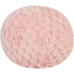 Beliani - coussin d�coratif en fausse fourrure en laine 30 x 30 cm accessoires salon chambre rose rosea ...