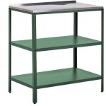 �lot de cuisine ext�rieur en acier inoxydable 80 x 50 x 92 cm avec �tag�res et plan de travail de jardin ...