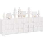 Décoration de noël led mdf calendrier de l'avent blanc muonio Décoration de noël led mdf calendrier de l'avent blanc muonio