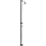 Douche d'extrieur moderne solaire en pvc fonction pluie noir et argent elqui