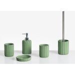 Beliani - ensemble d'accessoires de salle de bain 5 pices en polyrsine distributeur de savon porte ...