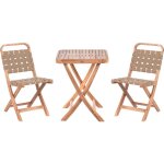 Beliani - ensemble de bistrot en bois d'acacia certifi� pliant meuble de jardin terrasse balcon table ...