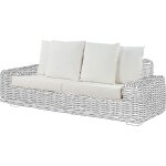Beliani - ensemble de housses de coussins d'ext�rieur en tissu pour canap� de jardin assise et dossier ...