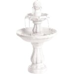 Fontaine de jardin en r�sine cascade accessoire d'ext�rieur beige clair limbara