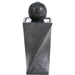 Fontaine de jardin en r�sine ext�rieur avec �clairage led accessoire gris graphite acquacheta