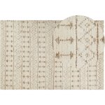 Beliani - grand tapis rversible  poil ras 200 x 300 cm en coton et chanvre beige barkhan