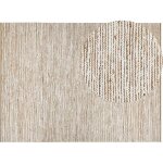 Beliani - grand tapis rversible  poil ras 300 x 400 cm en coton beige et blanc barkhan