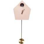 Beliani - horloge murale coucou mdf 24 x 63 cm design enfants sans chiffres pendule rose arbaz