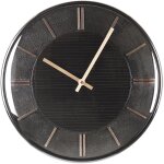 Beliani - horloge murale design glam sans chiffres  34cm en synthtique noir daroca