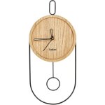 Beliani - horloge murale suspendue en mdf 20 x 45 cm design sans chiffre pendule bois clair sierre