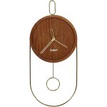 Beliani - horloge murale suspendue en mdf 20 x 45 cm design sans chiffre pendule bois fonc sierre