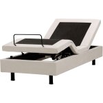 Beliani - lit electrique moderne articul rglable par tlcommande sans tte de lit 80 x 200 cm polyester ...