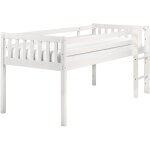 Beliani - lit en hauteur chambre d'enfant 90 x 200 cm en bois d'hévéa blanc peipin Beliani - lit en hauteur chambre d'enfant 90 x 200 cm en bois d'hévéa blanc peipin