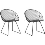 Lot 2 chaises industrielles en métal noir design tendance et style ultra moderne pour salon cuisine ou ... Lot 2 chaises industrielles en métal noir design tendance et style ultra moderne pour salon cuisine ou ...