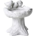 Beliani - mangeoire bain d'oiseaux ext�rieur vintage accessoire d�coratif mgo gris jezza