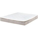 Beliani - matelas en latex avec ressorts ensach�s 160 x 200 cm housse amovible en polyester fermeture ...