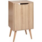 Beliani - meuble lavabo en mdp 45 x 80 cm rangement salle de bain avec �tag�res marron clair junin