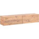 Beliani - meuble tv mural minimaliste etag�re de rangement multim�dia 140 cm en panneau particules de ...