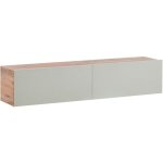 Beliani - meuble tv mural minimaliste etag�re de rangement multim�dia 140 cm en panneau particules de ...