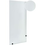 Beliani - paroi de douche en verre tremp� 90 x 195 cm avec cadre en aluminium noire icalma